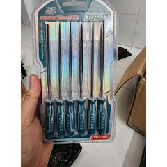 Bộ 6 Dũa Sắt Mini TOTAL THT91462 - Dụng Cụ Tiện Ích Chất Lượng Cao, Chiều Dài 140mm