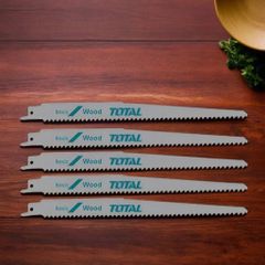 Bộ 5 Lưỡi Cưa Kiếm Total TRSB1111DF Dài 225mm - Chuyên Cắt Gỗ Có Đinh Siêu Bền, Thép Hợp Kim Chất Lượng Cao