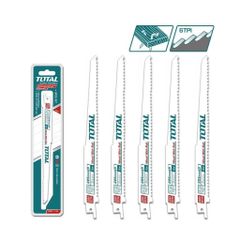 Bộ 5 Lưỡi Cưa Kiếm Total TRSB1111DF Dài 225mm - Chuyên Cắt Gỗ Có Đinh Siêu Bền, Thép Hợp Kim Chất Lượng Cao