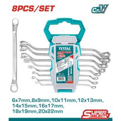 Bộ 8 Cờ Lê 2 Vòng TOTAL THT102486 - Dụng Cụ Bảo Trì Chuyên Nghiệp, Kích Thước 6-22mm, Thiết Kế Chắc Chắn, Xuất Xứ Trung Quốc