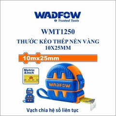 Thước Kéo Thép 10 Mét WADFOW WMT1250 - Thiết Kế Độc Nhất, Đo Mét và Inch, Dụng Cụ Tiện Ích cho Công Trình