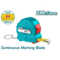 Thước Kéo TOTAL TMT126321 2 Mét - Đo Inch và Mét, Vỏ Nhựa ABS, Dụng Cụ Tiện Ích Chất Lượng Cao
