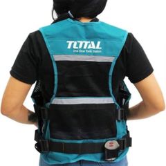 Áo Gi Lê Đựng Công Cụ TOTAL TTVT1601 - Kích Thước 42x60cm, 12 Túi, Chất Liệu Lưới Thoáng Khí, Phù Hợp Sử Dụng Trong Mọi Nhu Cầu