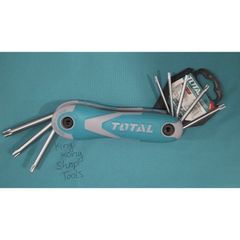 Bộ 8 Chìa Lục Giác Bông TOTAL THT1061846 - Dụng Cụ CR-V Chất Lượng Cao, Size T9 đến T40 cho Thợ Lắp Ráp và Sửa Chữa
