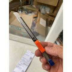 Rọc giấy mini thân nhôm WADFOW WSK1509 - Dụng cụ cắt giấy chính hãng, kích thước 140mm, lưỡi 9mm, tự động khóa