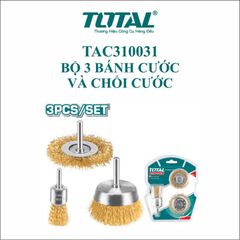 Bộ 3 Bánh Cước Chổi Cước 6mm TOTAL TAC310031 - Dụng Cụ Mài Bào Cho Thép, Gỗ, Phụ Kiện Máy Mài Chất Lượng