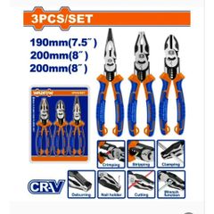 Bộ 3 Kềm Đa Năng WADFOW WPS0413 - Dụng Cụ Sửa Chữa Chống Trượt, Cắt Nhanh Cho Thợ Kỹ Thuật và Gia Đình