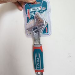 Mỏ Lết 8 Inch Cán Cao Su Mềm Thép Cr-V TOTAL THT101086 - Dụng Cụ Sửa Chữa Chất Lượng Cao, Kích Thước Điều Chỉnh 0-30mm