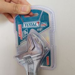 Mỏ Lết 8 Inch Cán Cao Su Mềm Thép Cr-V TOTAL THT101086 - Dụng Cụ Sửa Chữa Chất Lượng Cao, Kích Thước Điều Chỉnh 0-30mm