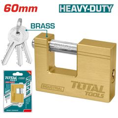 Ổ Khoá Đồng Thau 60mm TOTAL TLK32603 - Bền Bỉ, An Toàn, Kèm 3 Chìa Khóa - Dụng Cụ Tiện Ích Cho Mọi Gia Đình