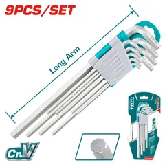 Bộ 9 Chìa Lục Giác Ngắn TOTAL THT106191 - Dụng Cụ Tiện Ích Chất Lượng Cao, Kích Thước 1.5-10mm