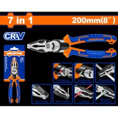 Kìm Đa Năng 7 Trong 1 WADFOW WPL1778 - Cắt, Tuốt, Bấm, Kẹp, Xoắn Dụng Cụ Tiện Ích Chuyên Dụng Cho Thợ Điện, Gia Đình