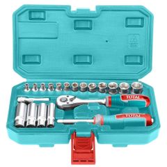 Bộ tuýp 1/4 inch TOTAL THT141201 - 20 Đầu và Hộp Đựng Tiện Lợi, Dụng Cụ Cầm Tay Chất Lượng Cao cho Thợ Sửa Chữa