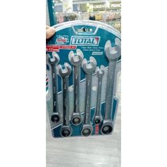 Bộ cờ lê miệng vòng 2 chiều tự động chất lượng cao 8-17mm - Dụng cụ TOTAL THT102RK566 cho thợ sửa chữa và DIY