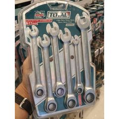 Bộ cờ lê miệng vòng 2 chiều tự động chất lượng cao 8-17mm - Dụng cụ TOTAL THT102RK566 cho thợ sửa chữa và DIY