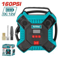 Dụng cụ kiểm tra hơi lốp xe kỹ thuật số TOTAL TTAC1601 - Đèn LED, áp suất 160PSI, kết nối đa năng, tiện ích ô tô