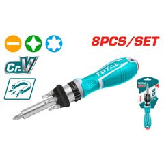 Bộ Tua Vít 8 Chi Tiết Tự Động 2 Chiều TOTAL TACSD30086 - Dụng Cụ Tiện Ích Chất Lượng Cao cho Thợ Sửa Chữa