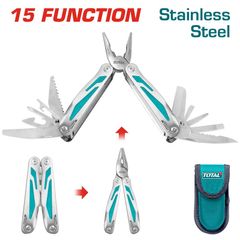 Kìm Đa Năng Mini TOTAL TFMFT01151 - Xếp Gọn, 15 Chức Năng, Tay Cầm Thép Không Gỉ, Dễ Mang Theo, Dụng Cụ Hữu Ích Chính Hãng