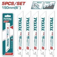 Bộ 5 Lưỡi Cưa Kim Loại TOTAL TRSB922EF - Dụng Cụ Cưa Kim Loại HSS Chất Lượng Cao, Kích Thước 150mm x 19mm x 1,2mm