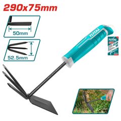 Cây Cào Đất Làm Vườn TOTAL 290mm - Dụng Cụ Chăm Sóc Cây Cảnh Chất Lượng Cao, Tay Cầm Tiện Lợi, Thép Carbon Bền Bĩ