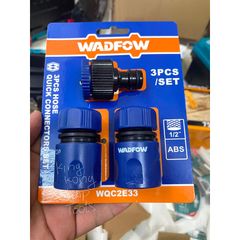 Bộ 3 khớp nối nhanh cho ống nước mềm 1/2 inch (16-19mm) WADFOW WQC2E33.[T4]35700
