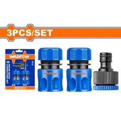 Bộ 3 khớp nối nhanh cho ống nước mềm 1/2 inch (16-19mm) WADFOW WQC2E33.[T4]35700