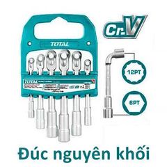 Bộ 6 Cần Điếu Thép Cr-V TOTAL TLASWT0601 - Chìa Vặn Góc L Chất Lượng Cao 7mm-14mm, Dụng Cụ Tiện Ích Cho Thợ Sửa Chữa