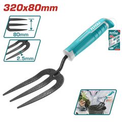 Cây Xới Đất Làm Vườn TOTAL THFTF38 - Dụng Cụ Vườn Chất Lượng Cao, Tay Cầm Thiết Kế Độc Đáo, Thép Carbon Bền Bỉ