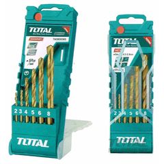 Bộ 6 Mũi Khoan Kim Loại TOTAL TACSD0065 - Dụng Cụ Tiện Ích Sản Xuất Tại Trung Quốc, Kích Thước 2-8MM, Hộp Nhựa Tiện Dụng