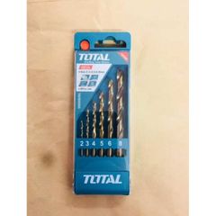 Bộ 6 Mũi Khoan Kim Loại TOTAL TACSD0065 - Dụng Cụ Tiện Ích Sản Xuất Tại Trung Quốc, Kích Thước 2-8MM, Hộp Nhựa Tiện Dụng