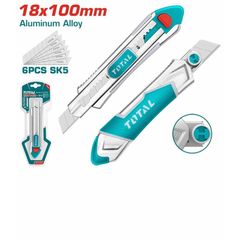 Rọc Giấy Tự Thay Lưỡi TOTAL TG5121806 - Dụng Cụ Hữu Ích Kèm 6 Lưỡi Thay Thế, Tiện Lợi Cho Văn Phòng và Gia Đình