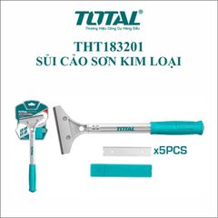 Cây Cạo Sơn TOTAL THT183201 Kèm 6 Lưỡi Dao SK5 Chất Liệu Hợp Kim Nhôm - Dụng Cụ Tiện Ích Chất Lượng Cao