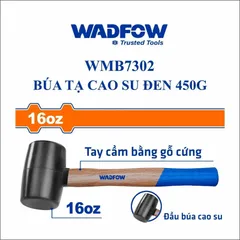 Búa Cao Su Đen Cáng Gỗ 450g WADFOW WMB7302 - Dụng Cụ Tiện Ích Chất Lượng Cao, Phù Hợp Cho Gia Đình và Nghề Thủ Công