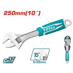 Mỏ Lết 10 Inch Cán Cao Su Mềm Thép Cr-V TOTAL THT101106 - Dụng Cụ Tiện Ích Đa Năng Cho Sửa Chữa và DIY