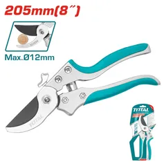 Kéo Cắt Tỉa Cành Cây 8 Inch TOTAL THT15308 - Dụng Cụ Vườn Chất Lượng Cao, Đường Kính Cắt Tối Đa 12mm