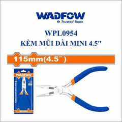 Kìm mũi nhọn mini 4.5 inch WADFOW WPL0954 - Dụng cụ tiện ích chống gỉ tay cầm nhựa, lý tưởng cho việc sửa chữa và DIY