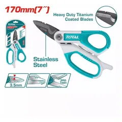 Kéo Cắt Đa Năng 7 Inch Mạ Titan Total THES051708 - Dụng Cụ Cắt Cáp Điện và Tuốt Dây Chuyên Nghiệp