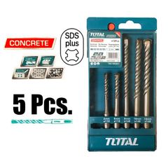 Bộ 5 Mũi Khoan Bê Tông Đuôi Gài TOTAL TAC190501 - Dụng Cụ Chuyên Dụng Cho Công Trình Xây Dựng, Size Đa Dạng 6-12mm