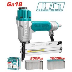 Máy bấm đinh 2 trong 1 TOTAL TAT81501 - Dụng cụ tiện ích dùng hơi với 1000 đinh U và 200 đinh ghim, bảo hành chính hãng, hiệu suất cao.