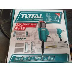 Máy bấm đinh 2 trong 1 TOTAL TAT81501 - Dụng cụ tiện ích dùng hơi với 1000 đinh U và 200 đinh ghim, bảo hành chính hãng, hiệu suất cao.