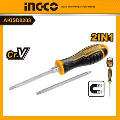 Tua vít 2 đầu PH1+SL6 INGCO - Dụng cụ tiện lợi thép CRV, kích thước 5X135MM, tay cầm hoán đổi dễ dàng, dụng cụ sửa chữa đa năng