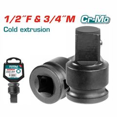 Đầu tuýt chuyển đổi 1/2 inch sang 3/4 inch - Thép đen chất lượng cao TOTAL THIA1234, dụng cụ tiện ích bền chắc và hiệu quả