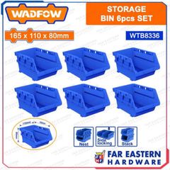 Bộ 6 Khay Nhựa Đựng Linh Kiện WTB8336 WADFOW - Khay Xếp Chồng, Kích Thước 165x110x80mm, Chất Liệu Nhựa PPK, Dùng Cho Tủ WTB8330
