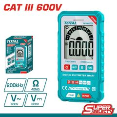 Đồng hồ đo điện kỹ thuật số TOTAL TMT460002 - Màn hình LED, Đo AC/DC, Độ chính xác cao, Thiết bị tiện ích cho điện và điện tử