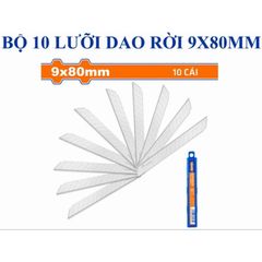 Hộp 10 lưỡi dao rọc giấy mini 9x80mm WADFOW WMK1K09 - Dụng cụ tiện ích cho văn phòng và sáng tạo nghệ thuật