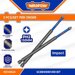 Bộ 2 Mũi Siết Vít Bake PH2 150mm Thép Đen WADFOW WSV4K64 - Dụng Cụ Tiện Ích Chất Lượng Cao