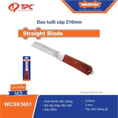 Dụng Cụ Tuốt Dây Điện WADFOW WCSK3601 - Lưỡi Thẳng 210mm, Tay Cầm Gỗ Chắc Chắn, Dụng Cụ Tiện Ích Cho Người Thợ điện