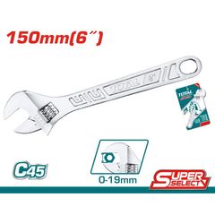 Mỏ Lết 6 Inch TOTAL THT101063 - Dụng Cụ Điều Chỉnh 0-19.2MM, Chất Lượng Cao, Tiện Ích Cho Công Việc Sửa Chữa
