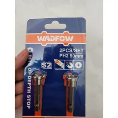 Bộ 2 Mũi Vít Bake Nối Dài PH2x50mm Có Từ Mạnh - Thép Công Nghiệp S2 WADFOW WSV5602