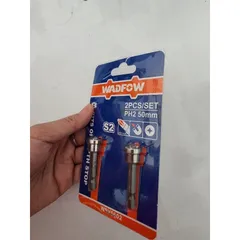 Bộ 2 Mũi Vít Bake Nối Dài PH2x50mm Có Từ Mạnh - Thép Công Nghiệp S2 WADFOW WSV5602